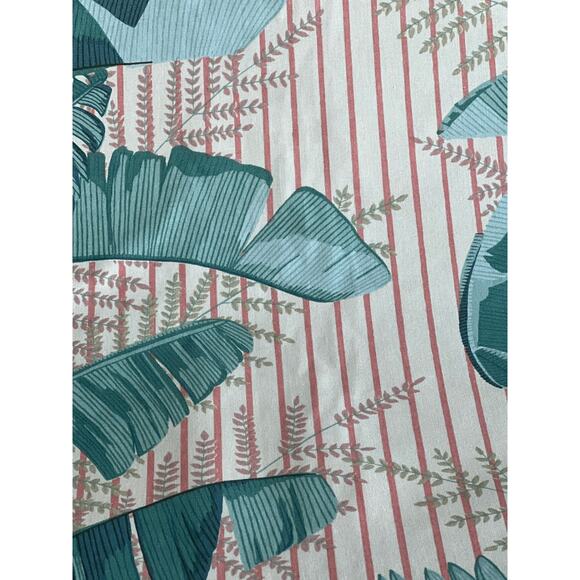 Vtg Warner & Sons Upholstery Fabric Remnant 30x56" Brisbane Palms Large Scale - Picture 3 of 10